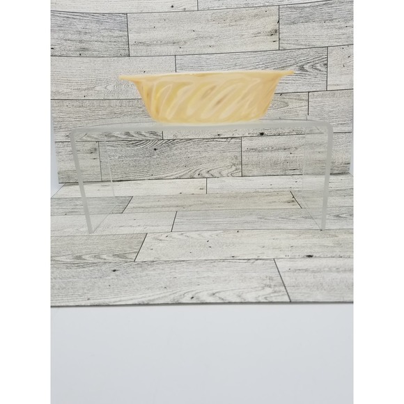 Fire King Peach Lustre Ware Small Casserole Baking Dish 5" Anchor Hocking Vintag - Picture 3 of 11